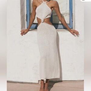 Cult Gaia Ivory Knit Maxi Dress Size M
